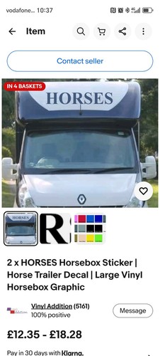 Horses horsebox sticker - x, |