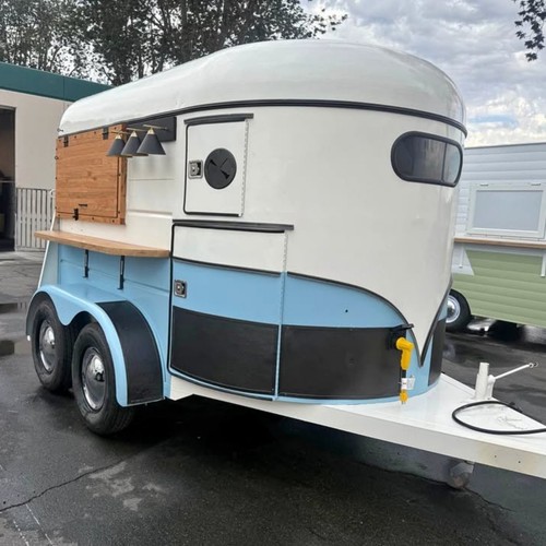 Vintage horse trailer - vintage, coffee