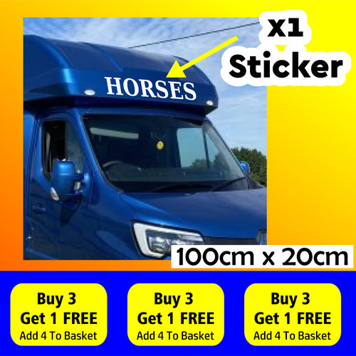 Horse trailer sticker - horse,