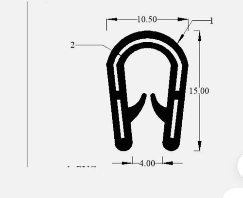Hard rubber door seal beading - seal,